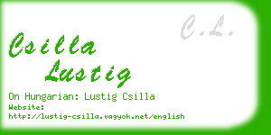 csilla lustig business card